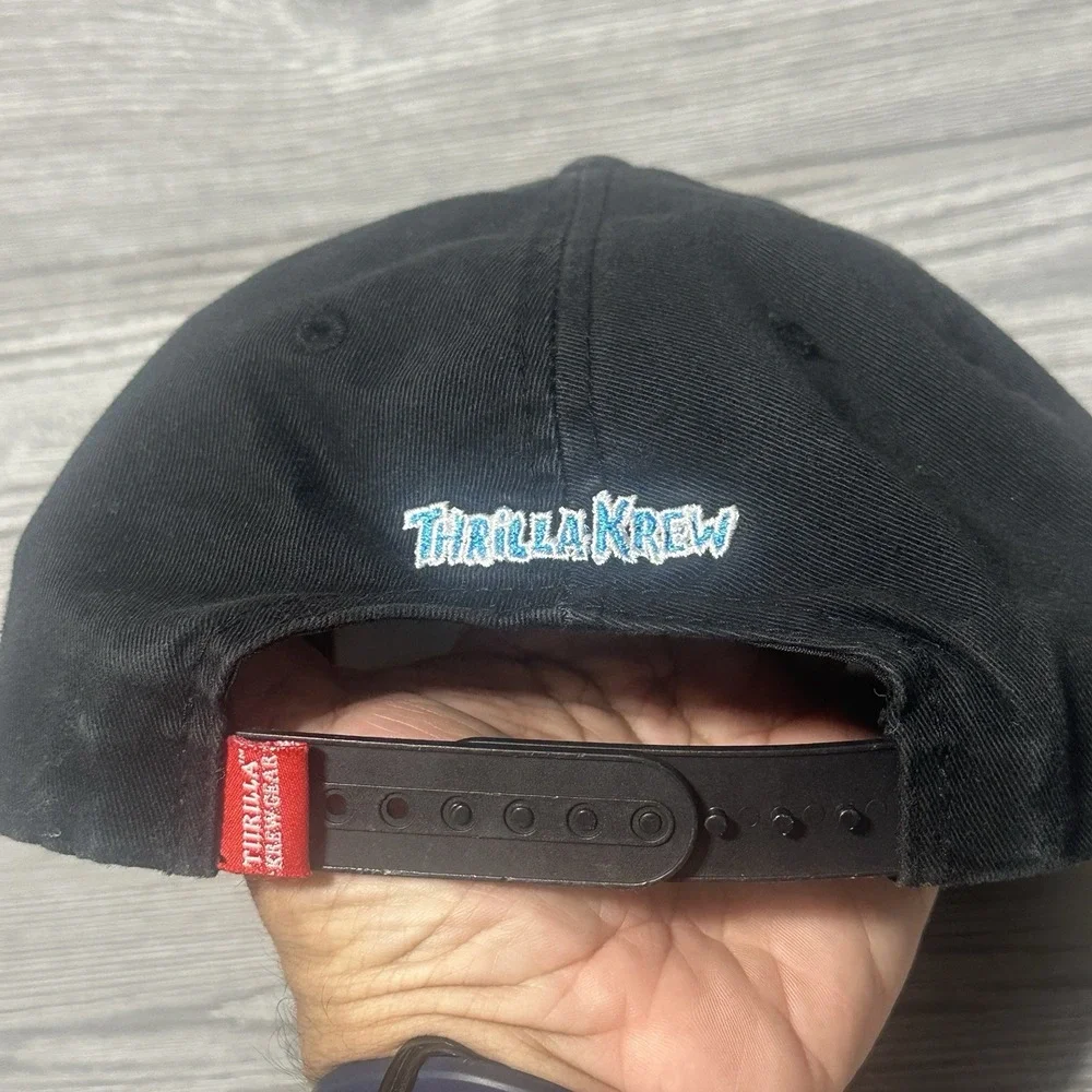 Thrilla‎ Krew Baseball Hat Cap SnapBack Black Walking Monkey Limited Edition